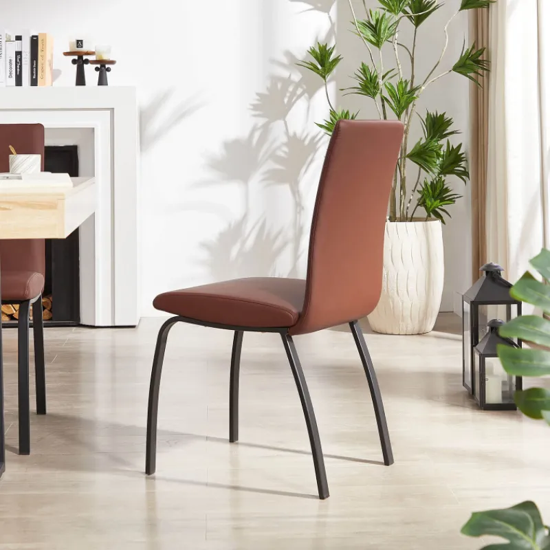 DarcyChaise de salle à manger rembourrée avec pieds en métal* Chaise De Cuisine|Chaise De Salle à Manger