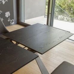 Altacom Delta Table design italienne extensible en mélaminé et pieds en X* Table De Salle à Manger