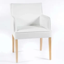 Sessio Diem Fauteuil contemporain rembourré en synthétique pieds en bois* Chaise De Cuisine|Chaise De Salle à Manger