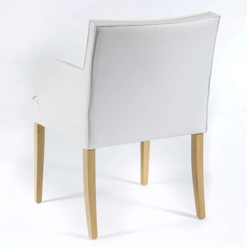 Sessio Diem Fauteuil contemporain rembourré en synthétique pieds en bois* Chaise De Cuisine|Chaise De Salle à Manger