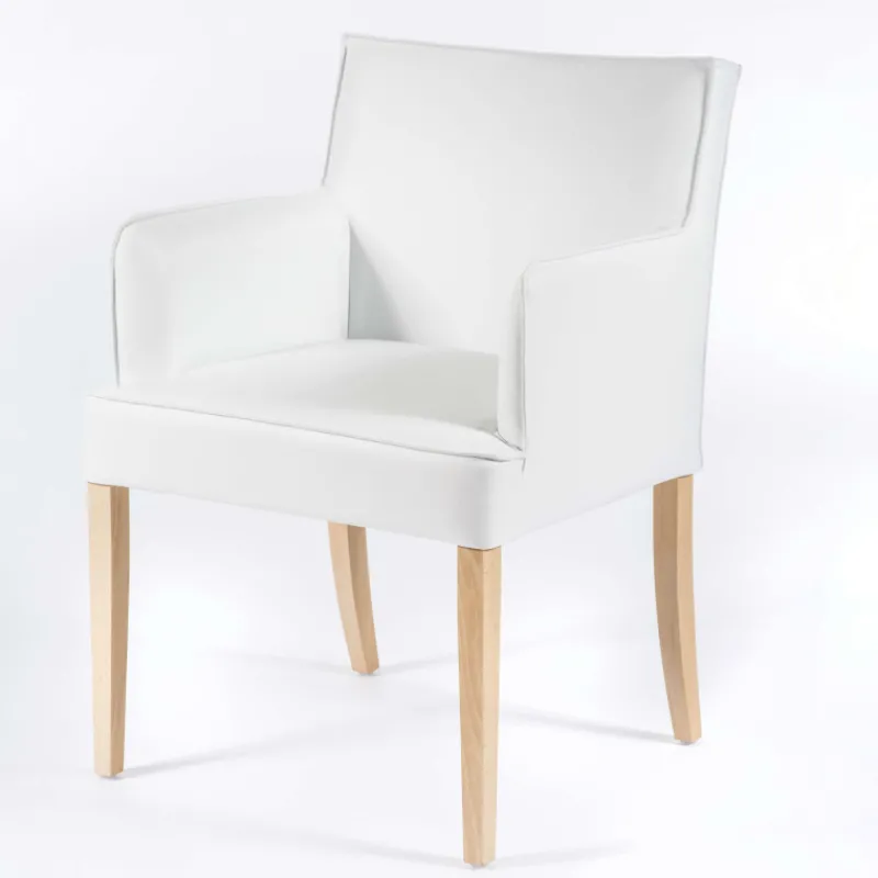 Sessio Diem Fauteuil contemporain rembourré en synthétique pieds en bois* Chaise De Cuisine|Chaise De Salle à Manger