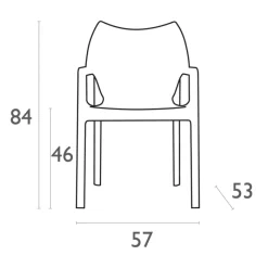 Diva Fauteuil de jardin en polypropylène* Chaise De Jardin|Fauteuil De Jardin