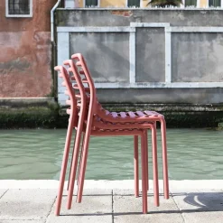 Doga bistrot Chaise de jardin design empilable sans accoudoirs de fabrication italienne* Chaise De Jardin