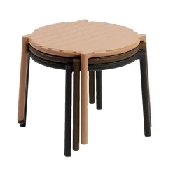 Doga Table basse de jardin ronde empilable fabriquée en Italie* Table De Jardin