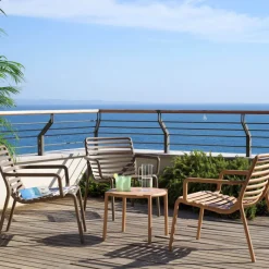 Doga Table basse de jardin ronde empilable fabriquée en Italie* Table De Jardin
