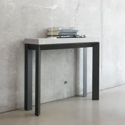 Altacom Domino Console extensible en mélaminé et pieds en métal* Table Pour Petit Espace