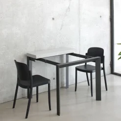 Altacom Domino Console extensible en mélaminé et pieds en métal* Table Pour Petit Espace