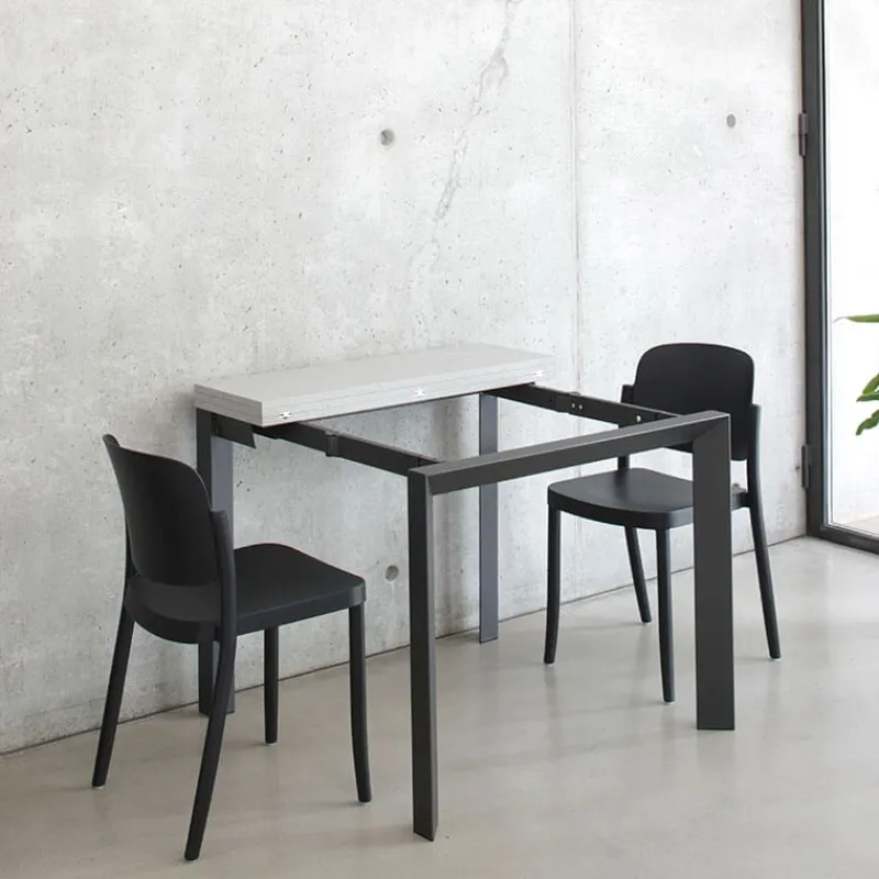 Altacom Domino Console extensible en mélaminé et pieds en métal* Table Pour Petit Espace