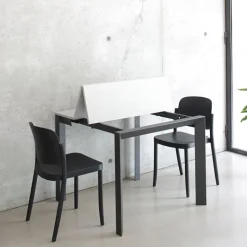 Altacom Domino Console extensible en mélaminé et pieds en métal* Table Pour Petit Espace