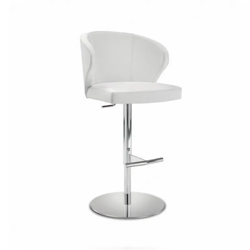 Peressini Doris P Tabouret pivotant et réglable en hauteur en synthétique et métal chromé* Tabouret Snack (assise +/- 65 Cm)|Tabouret De Bar (assise +/- 80 Cm)