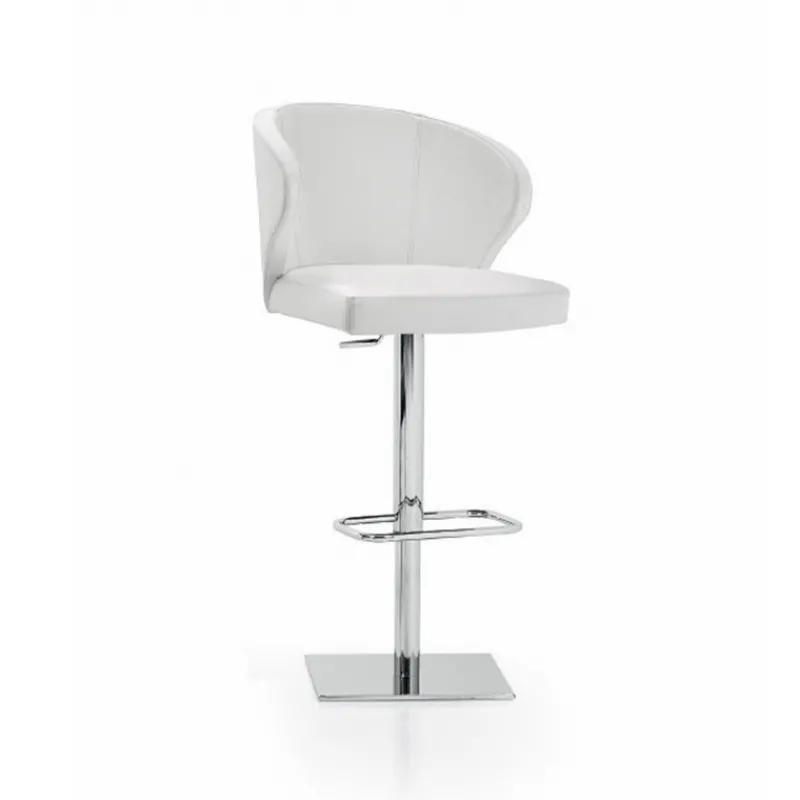 Peressini Doris P Tabouret pivotant et réglable en hauteur en synthétique et métal chromé* Tabouret Snack (assise +/- 65 Cm)|Tabouret De Bar (assise +/- 80 Cm)