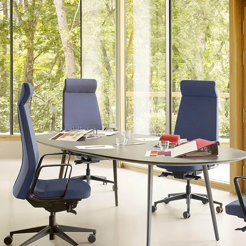 Sokoa Eden 02 Fauteuil de direction en tissu avec têtière made in France* Chaise De Bureau|Fauteuil De Bureau