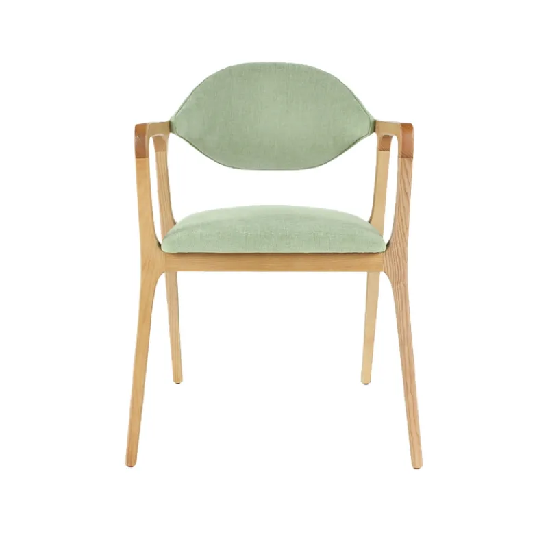 Dasras Eden Fauteuil design en bois massif et tissu* Chaise De Salle à Manger|Chaise Salon