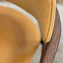Dasras Eden Fauteuil design en bois massif et tissu* Chaise De Salle à Manger|Chaise Salon