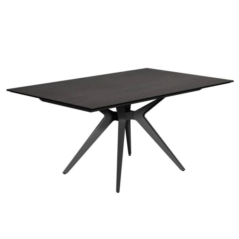 Cancio Eiffel Central Table moderne en céramique avec pied central et allonge* Table De Salle à Manger