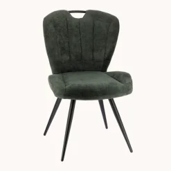 EliseChaise rembourrée pivotante en tissu avec poignée* Chaise De Salle à Manger