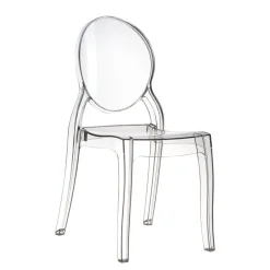 Elizabeth Chaise médaillon transparente en polycarbonate* Chaise De Salle à Manger|Chaise Salon