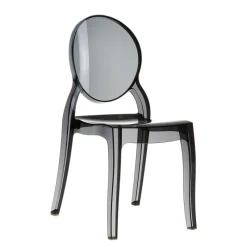 Elizabeth Chaise médaillon transparente en polycarbonate* Chaise De Salle à Manger|Chaise Salon