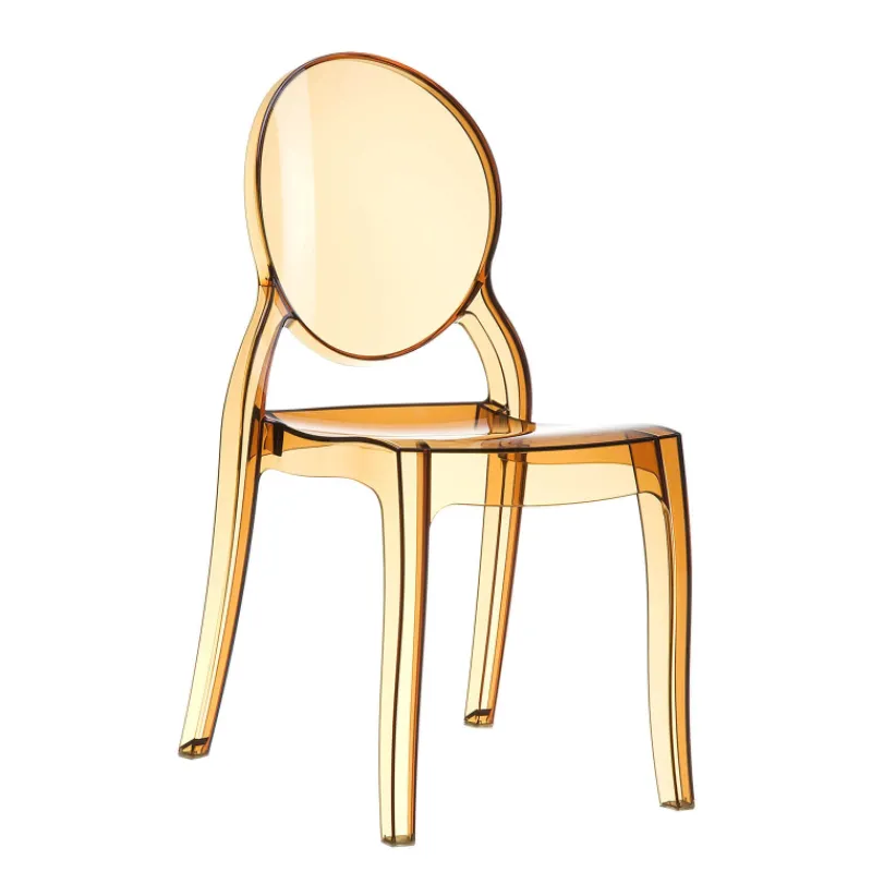 Elizabeth Chaise médaillon transparente en polycarbonate* Chaise De Salle à Manger|Chaise Salon