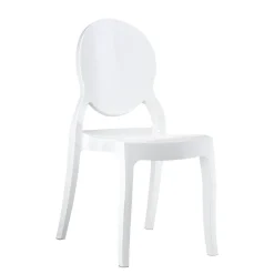 Elizabeth Chaise moderne médaillon en polycarbonate opaque* Chaise De Salle à Manger|Chaise Salon