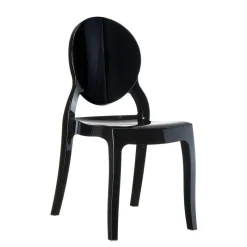 Elizabeth Chaise moderne médaillon en polycarbonate opaque* Chaise De Salle à Manger|Chaise Salon