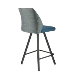 Europea Emma Tabouret snack pivotant bicolore avec pieds en métal* Tabouret Snack (assise +/- 65 Cm)|Tabouret De Bar (assise +/- 80 Cm)