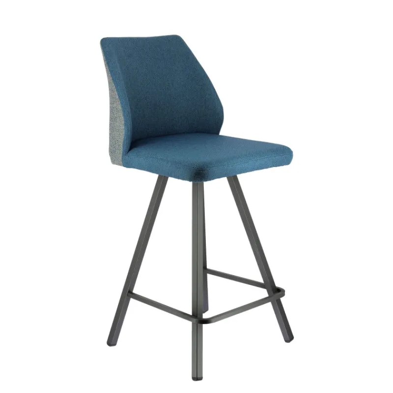 Europea Emma Tabouret snack pivotant bicolore avec pieds en métal* Tabouret Snack (assise +/- 65 Cm)|Tabouret De Bar (assise +/- 80 Cm)