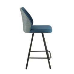 Europea Emma Tabouret snack pivotant bicolore avec pieds en métal* Tabouret Snack (assise +/- 65 Cm)|Tabouret De Bar (assise +/- 80 Cm)