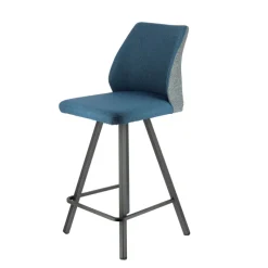 Europea Emma Tabouret snack pivotant bicolore avec pieds en métal* Tabouret Snack (assise +/- 65 Cm)|Tabouret De Bar (assise +/- 80 Cm)