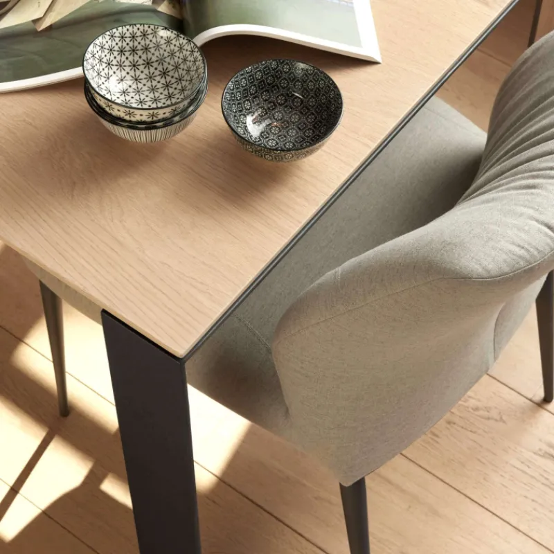 Mobitec Enora Chaise ® moderne en tissu et pieds en métal* Chaise De Salle à Manger