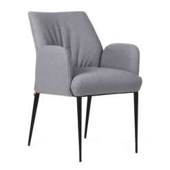 Mobitec Enora ® Fauteuil cocooning en tissu et pieds en métal* Chaise De Salle à Manger|Fauteuil De Salon