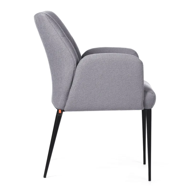 Mobitec Enora ® Fauteuil cocooning en tissu et pieds en métal* Chaise De Salle à Manger|Fauteuil De Salon