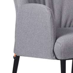 Mobitec Enora ® Fauteuil cocooning en tissu et pieds en métal* Chaise De Salle à Manger|Fauteuil De Salon