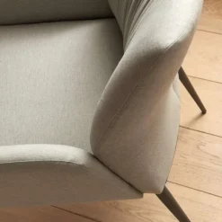 Mobitec Enora ® Fauteuil cocooning en tissu et pieds en métal* Chaise De Salle à Manger|Fauteuil De Salon