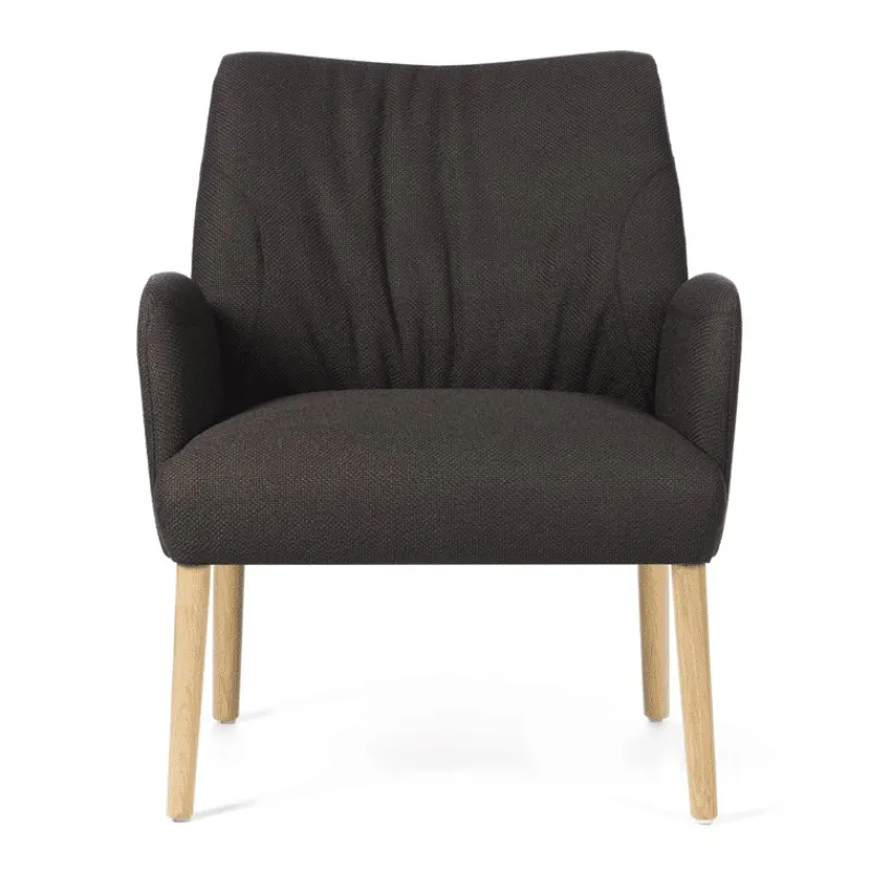 Mobitec Enora ® Fauteuil cocooning en tissu et pieds en bois* Chaise De Salle à Manger|Chaise Salon