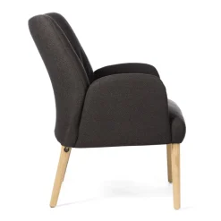 Mobitec Enora ® Fauteuil cocooning en tissu et pieds en bois* Chaise De Salle à Manger|Chaise Salon