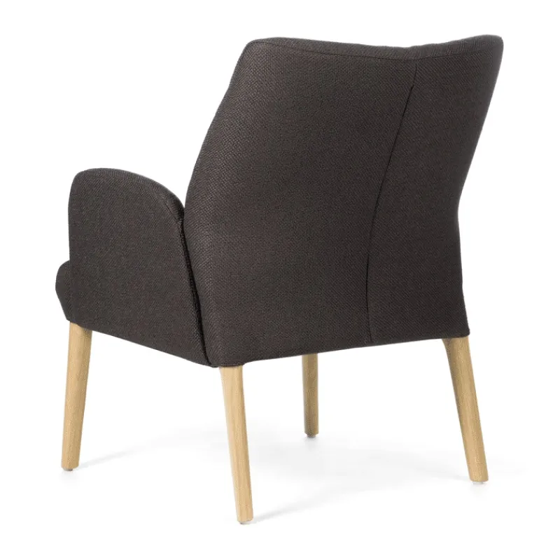 Mobitec Enora ® Fauteuil cocooning en tissu et pieds en bois* Chaise De Salle à Manger|Chaise Salon