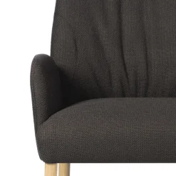 Mobitec Enora ® Fauteuil cocooning en tissu et pieds en bois* Chaise De Salle à Manger|Chaise Salon