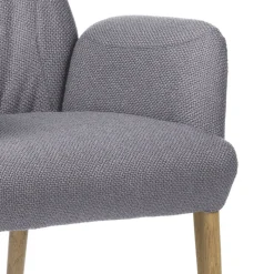 Mobitec Enora ® Fauteuil cocooning en tissu et pieds en bois* Chaise De Salle à Manger|Chaise Salon