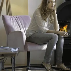 Mobitec Enora ® Fauteuil cocooning pivotant en tissu et métal* Fauteuil De Salon