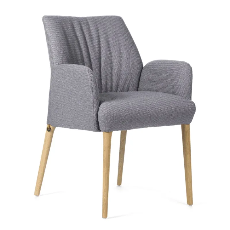 Mobitec Enora® Fauteuil cocooning en tissu et pieds en bois* Chaise De Salle à Manger|Chaise Salon