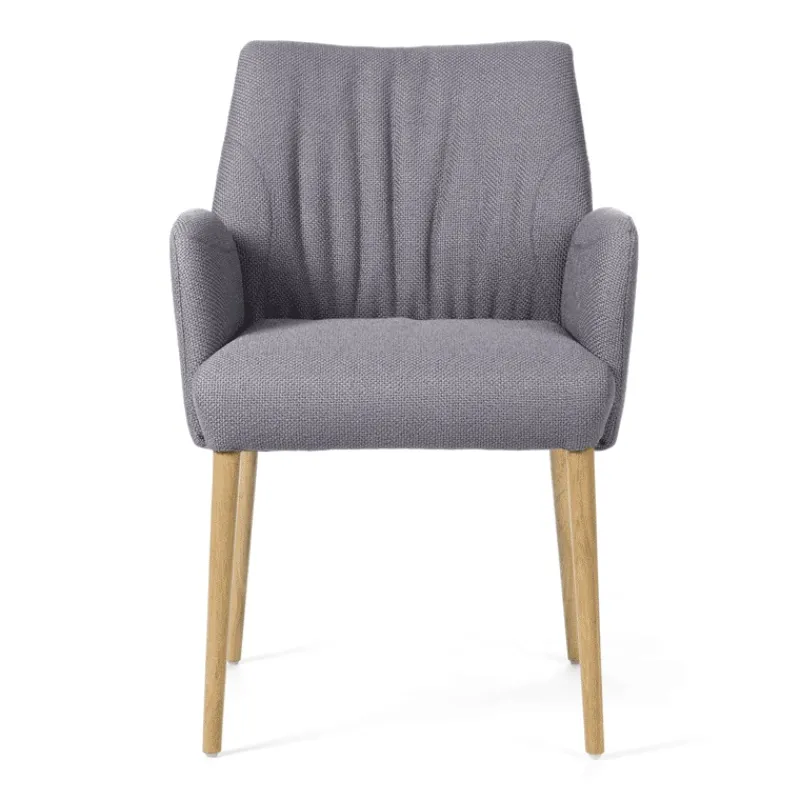 Mobitec Enora® Fauteuil cocooning en tissu et pieds en bois* Chaise De Salle à Manger|Chaise Salon