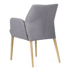 Mobitec Enora® Fauteuil cocooning en tissu et pieds en bois* Chaise De Salle à Manger|Chaise Salon