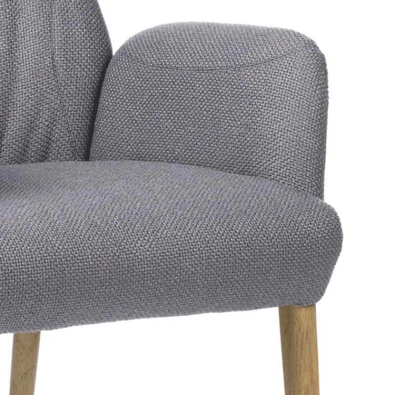 Mobitec Enora® Fauteuil cocooning en tissu et pieds en bois* Chaise De Salle à Manger|Chaise Salon