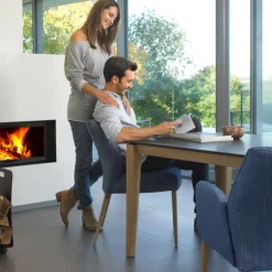 Mobitec Enora® Fauteuil cocooning en tissu et pieds en bois* Chaise De Salle à Manger|Chaise Salon