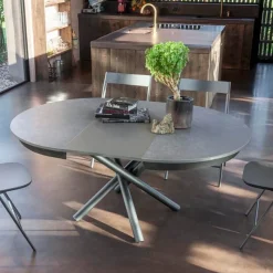 Altacom Fahrenheit Super Table ronde extensible design en céramique et pieds mikado* Table De Salle à Manger