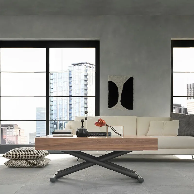 Altacom Febo AT046 Table italienne relevable en bois avec allonges* Table Pour Petit Espace|Table De Salon