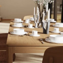 Theuns Fiera Table à manger extensible rectangulaire en bois* Table De Salle à Manger