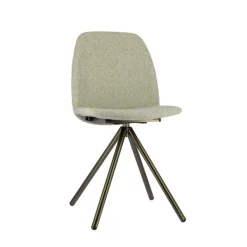 Perfecta Figaro 2 Chaise moderne pivotante en tissu et pieds métal* Chaise De Salle à Manger|Chaise De Bureau
