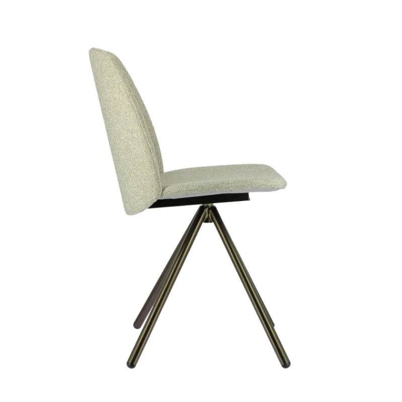 Perfecta Figaro 2 Chaise moderne pivotante en tissu et pieds métal* Chaise De Salle à Manger|Chaise De Bureau